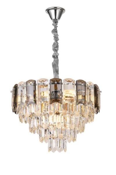 Colın 50'Lik Krom Kaplamalı Kristalli Avize