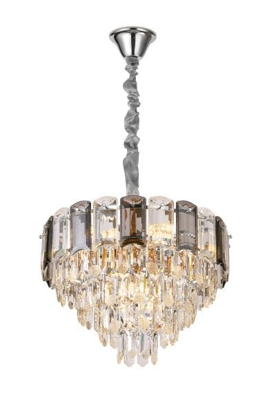 Colın 50'Lik Krom Kaplamalı Kristalli Avize