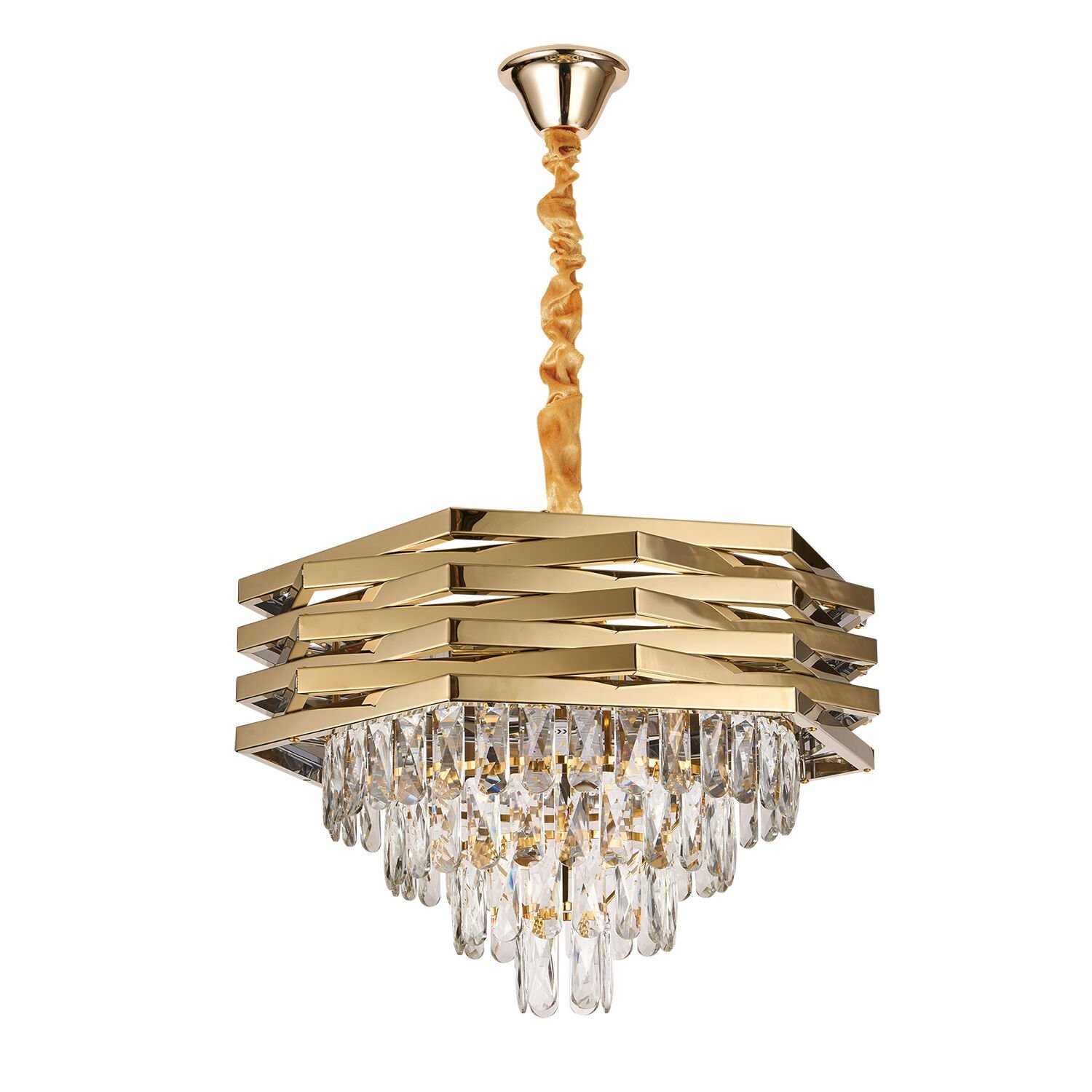 Corde 50'Lik Gold Kaplamalı Kristal Avize