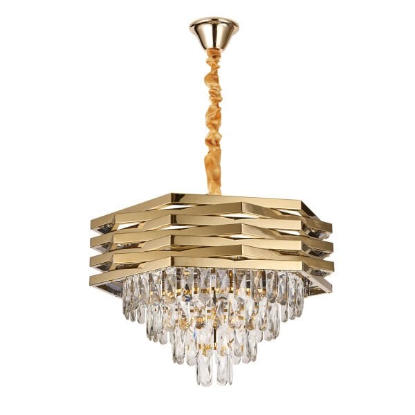 Corde 50'Lik Gold Kaplamalı Kristal Avize