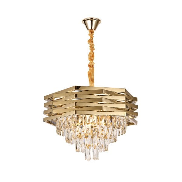 Corde 50'Lik Gold Kaplamalı Kristal Avize