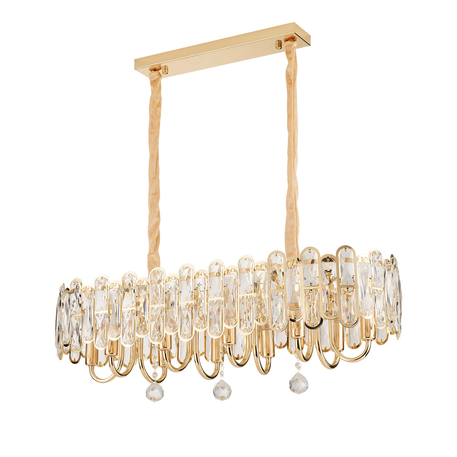 Tortes 80'Lik Gold Kristal Taşlı Avize