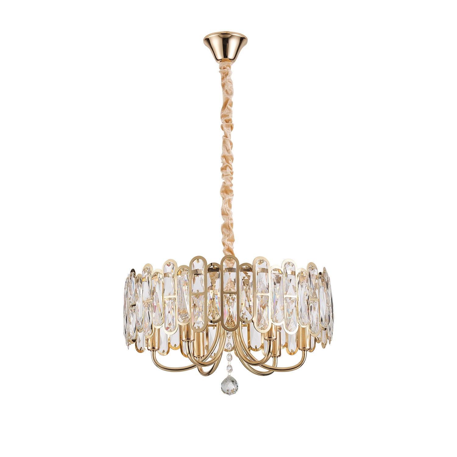 Tortes 50'Lik Gold Kristal Taşlı Avize