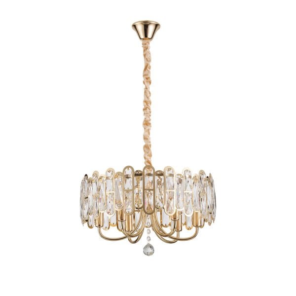 Tortes 50'Lik Gold Kristal Taşlı Avize