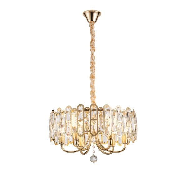 Tortes 50'Lik Gold Kristal Taşlı Avize