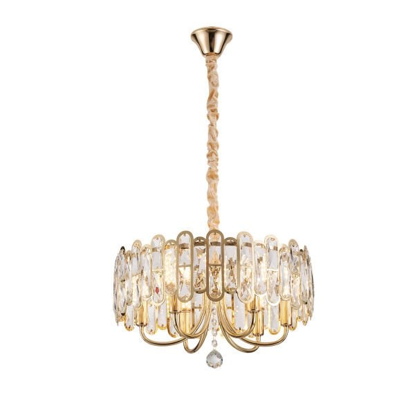 Tortes 50'Lik Gold Kristal Taşlı Avize