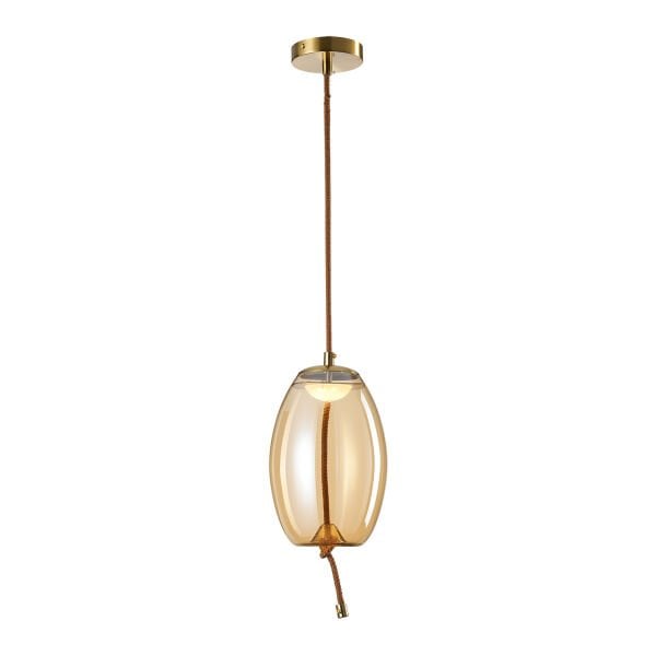 Stone Tekli 5 Watt 3000K  Eskitme Bal Camlı Led Sarkıt Avize