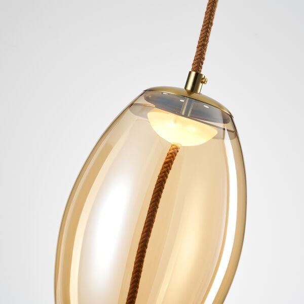 Stone Tekli 5 Watt 3000K  Eskitme Bal Camlı Led Sarkıt Avize