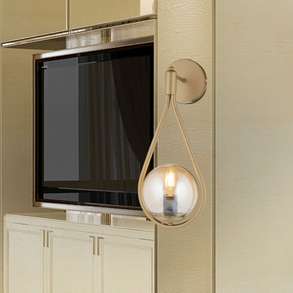 Aplik Mirza Tekli Eskitme Bal Camlı Modern Duvar Aplik  Yatak Başı Salon Aplik