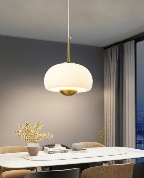 Tres Tekli 7 Watt 3000K Eskitme Beyaz Camlı Led Sarkıt Avize