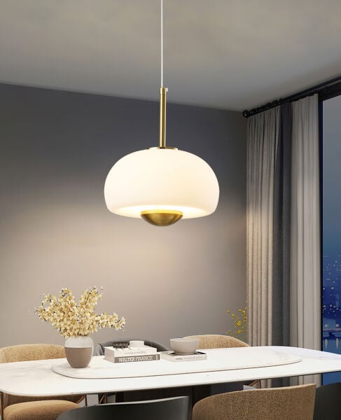 Tres Tekli 7 Watt 3000K Eskitme Beyaz Camlı Led Sarkıt Avize
