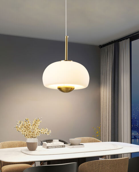 Tres Tekli 7 Watt 3000K Eskitme Beyaz Camlı Led Sarkıt Avize