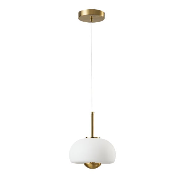 Tres Tekli 7 Watt 3000K Eskitme Beyaz Camlı Led Sarkıt Avize