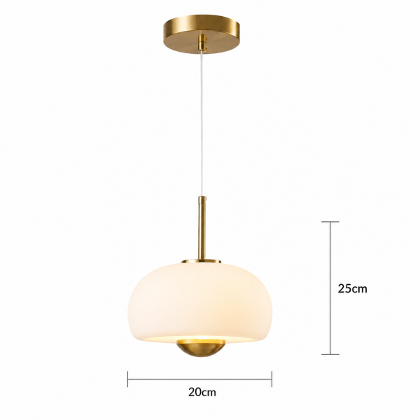 Tres Tekli 7 Watt 3000K Eskitme Beyaz Camlı Led Sarkıt Avize