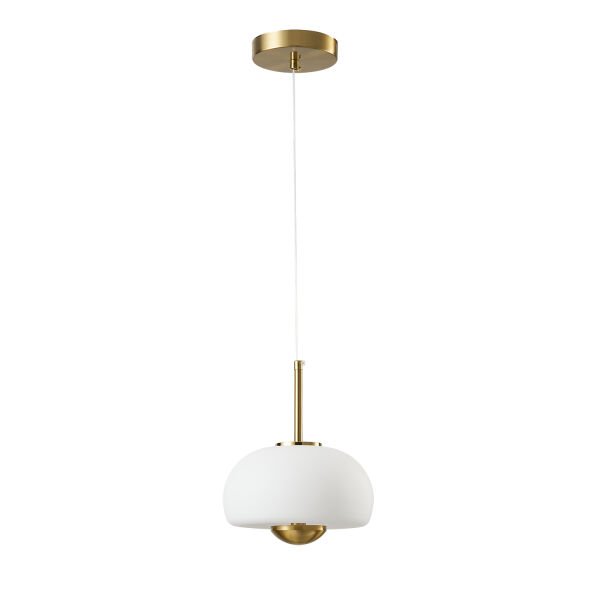 Tres Tekli 7 Watt 3000K Eskitme Beyaz Camlı Led Sarkıt Avize