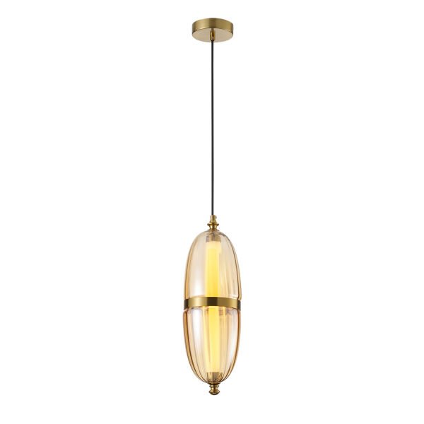 Aleya 6 Watt 3000K Ledli Bal Camlı Tekli Sarkıt Led Avize