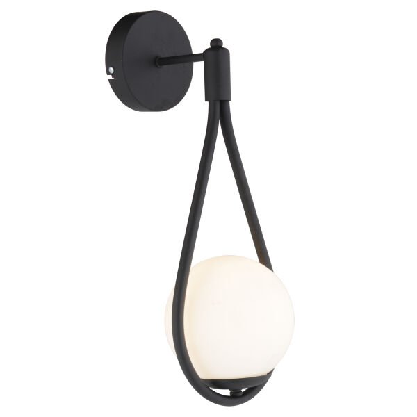 Aplik Mirza Tekli Siyah Beyaz Camlı Modern Duvar Aplik Yatak Başı Salon Aplik