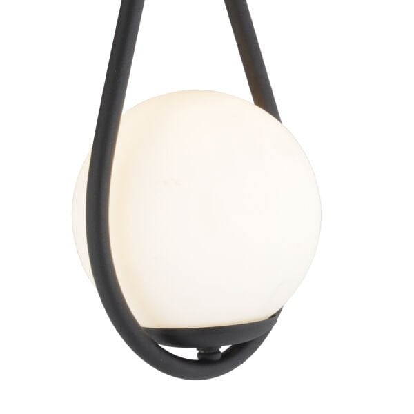 Aplik Mirza Tekli Siyah Beyaz Camlı Modern Duvar Aplik Yatak Başı Salon Aplik