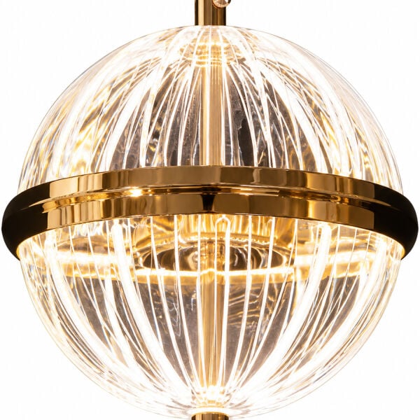 Barkın 6'Lı 40 Watt Yuvarlak Gold Ledli Modern Salon Avize