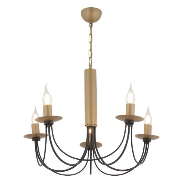 Joyce 5'li Siyah Eskitme Yuvarlak Modern Oturma Odası Salon Avize