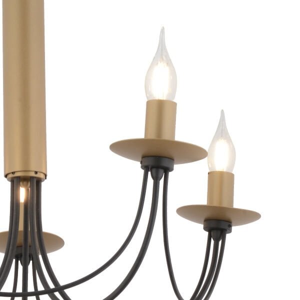 Joyce 5'li Siyah Eskitme Yuvarlak Modern Oturma Odası Salon Avize