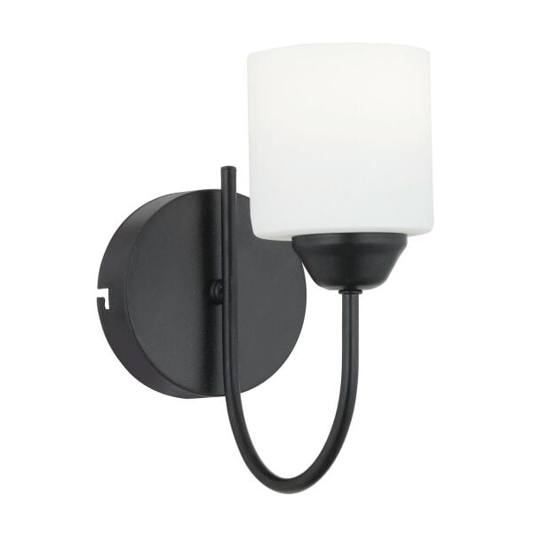 Esila Siyah Boyalı Duvar Lambası Yatak Odası-Yatak Başı-Banyo İçin Modern Aplik