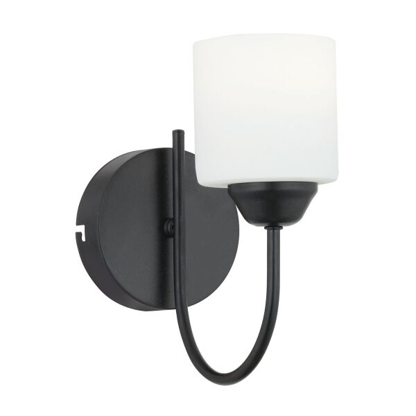 Esila Siyah Boyalı Duvar Lambası Yatak Odası-Yatak Başı-Banyo İçin Modern Aplik