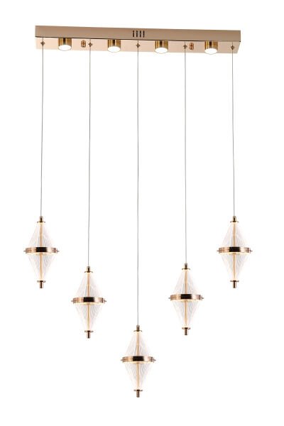 Harold 5'Li 37 Watt Sıralı Gold Ledli Modern Salon Avize
