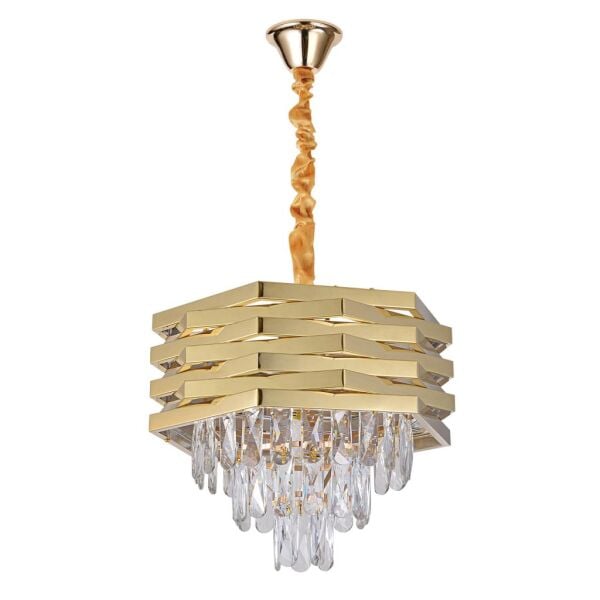 Corde 40'Lık Gold Kaplamalı Kristal Avize