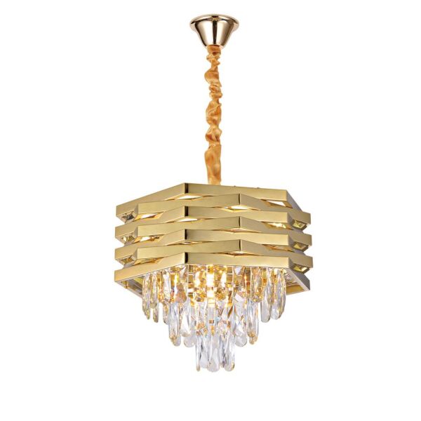 Corde 40'Lık Gold Kaplamalı Kristal Avize