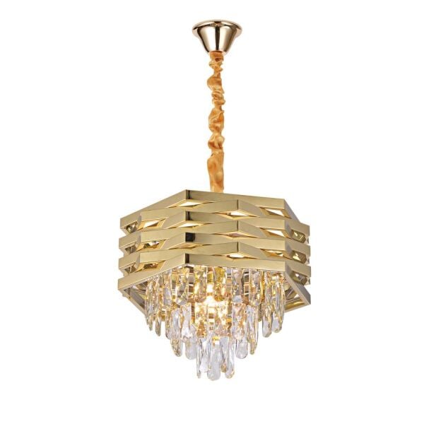 Corde 40'Lık Gold Kaplamalı Kristal Avize