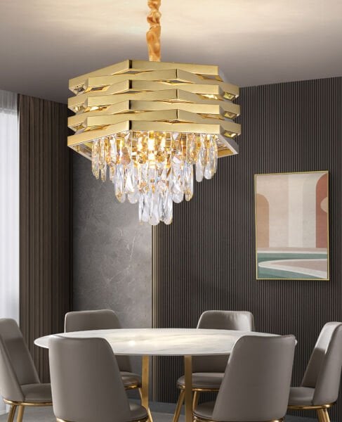 Corde 40'Lık Gold Kaplamalı Kristal Avize