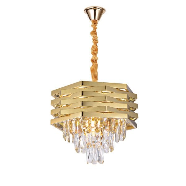 Corde 40'Lık Gold Kaplamalı Kristal Avize