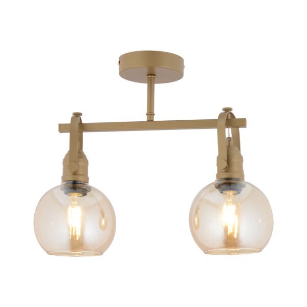 Cherish 2'li Eskitme Bal Camlı Modern Oturma Odası Salon Avize