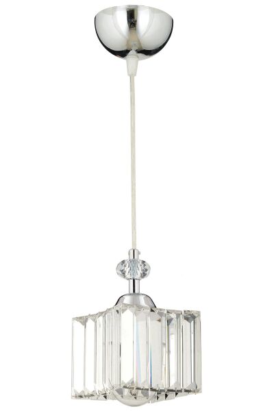 Kuğu Tekli Sarkıt Krom  Kristalli, Taşlı Modern Tasarım Kristal  Sarkıt Avize