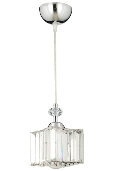 Kuğu Tekli Sarkıt Krom  Kristalli, Taşlı Modern Tasarım Kristal  Sarkıt Avize