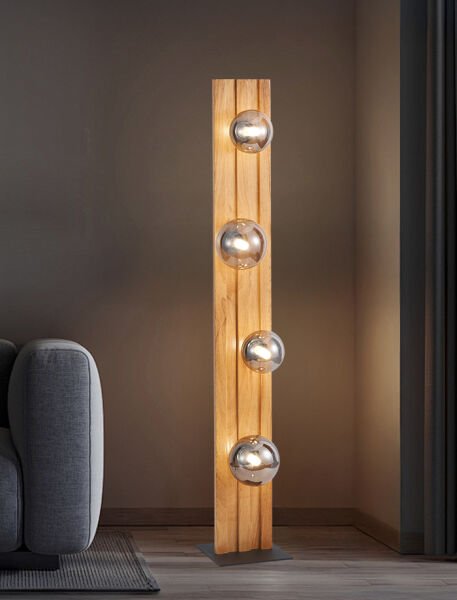 Meggy 4 Duylu Doğal Ahşap Pinterest Model Bohem Lambader