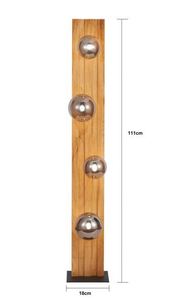 Meggy 4 Duylu Doğal Ahşap Pinterest Model Bohem Lambader