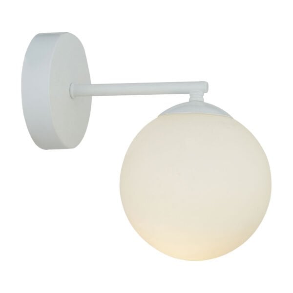 Elvin Beyaz Duvar Lambası Yatak Odası-Yatak Başı-Banyo İçin Modern Aplik