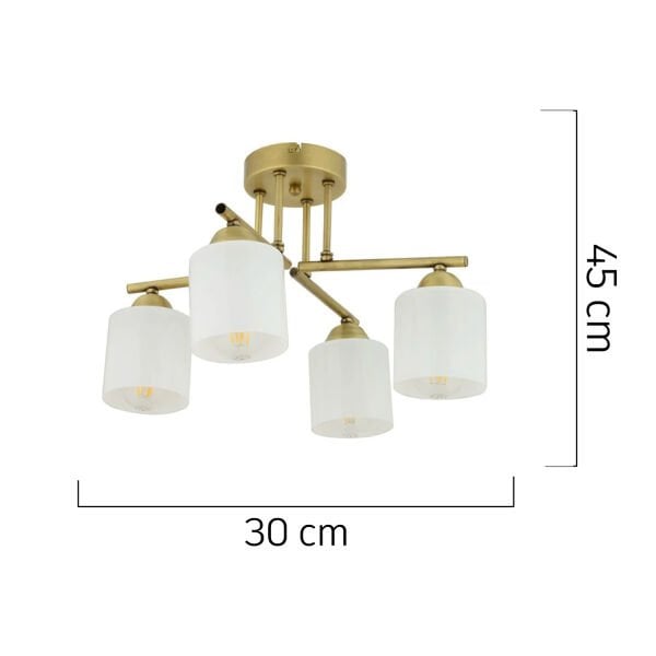 Kavis 4'Lü Eskitme Modern Genç Odası Mutfak Salon Avize