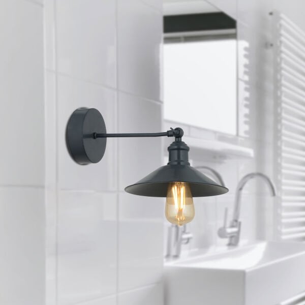 Yekta Siyah Yatak Odası-Yatak başı,Cafe,Restoran için Duvar Lambası Retro Aplik