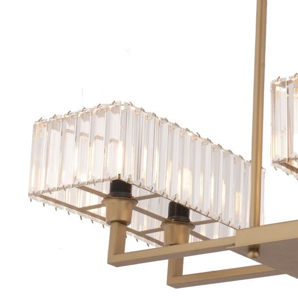 Brambles 6'lı Eskitme Kristalli Taşlı Modern Tasarım Kristal Salon Avize