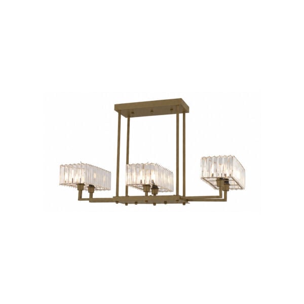 Brambles 6'lı Eskitme Kristalli Taşlı Modern Tasarım Kristal Salon Avize