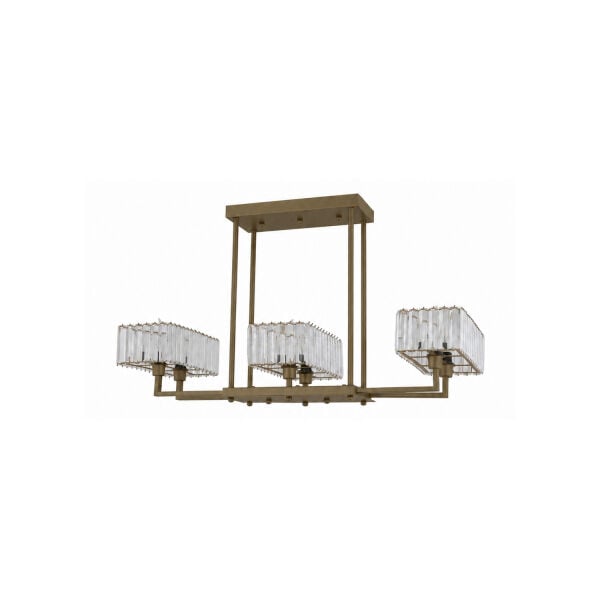 Brambles 6'lı Eskitme Kristalli Taşlı Modern Tasarım Kristal Salon Avize