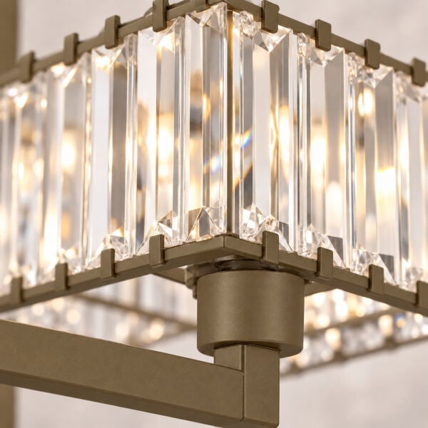 Brambles 6'lı Eskitme Kristalli Taşlı Modern Tasarım Kristal Salon Avize