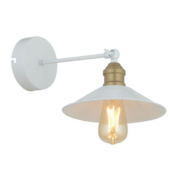 Yekta Beyaz Duvar Lambası Yatak Odası-Yatak Başı-Banyo İçin Modern Aplik