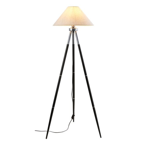 Cosby Siyah-Krom Kaplamalı Tripod Metal 3 Ayaklı Lambader