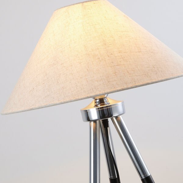 Cosby Siyah-Krom Kaplamalı Tripod Metal 3 Ayaklı Lambader