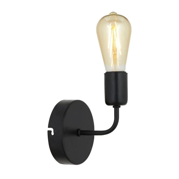 Core Siyah Duvar Lambası Yatak Odası-Yatak Başı-Banyo İçin Modern Retro Aplik
