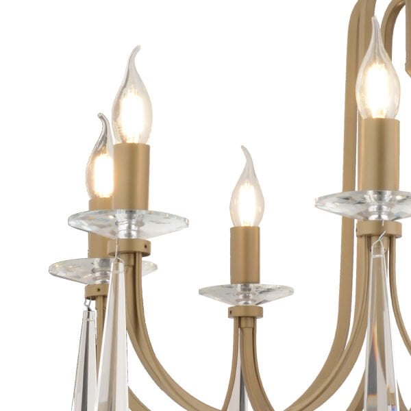 Damian 8'li Yuvarlak Eskitme Modern Oturma Odası Salon Avize